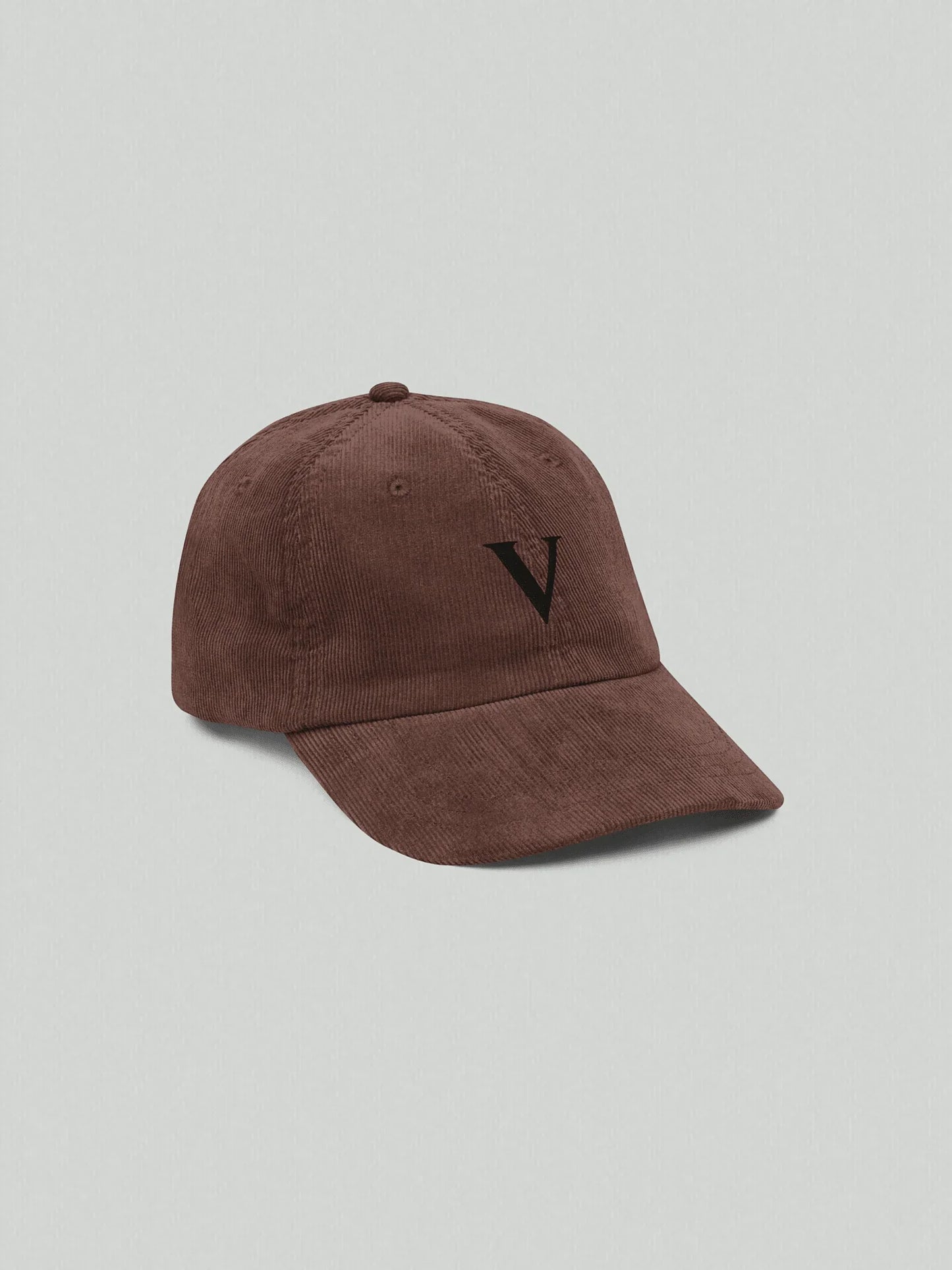 Side profile brown velvet cap VIICCE vintage texture